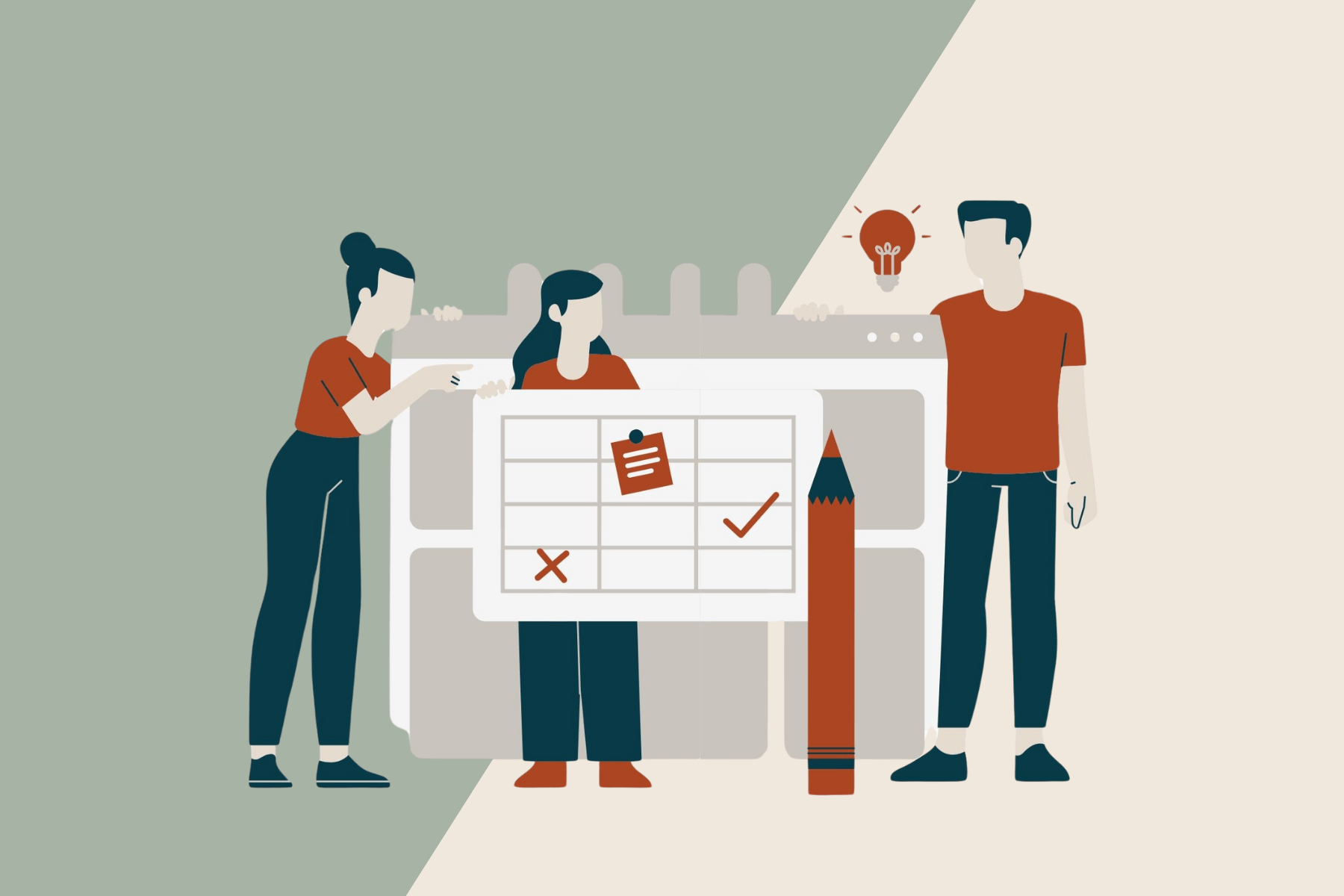 Compliance & Regulatory Analyses | Terranore Illustration of a team reviewing product regulations and audit checklists, highlighting Terranore’s compliance services for global market approvals.